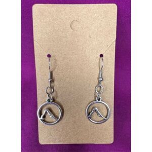 Handmade Silver Dangly Downward Dog Yoga Earrings